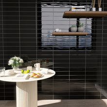 ZAR-BLA-SW312 ZARATI Black 3x12 Subway Tile Ceramic Wall Tile