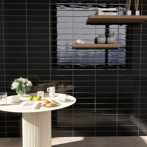 ZAR-BLA-SW312 ZARATI Black 3x12 Subway Tile Ceramic Wall Tile