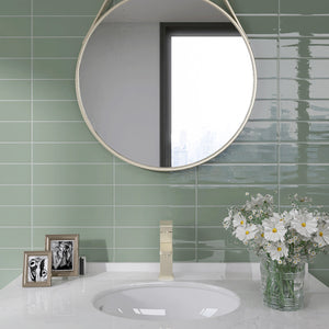 ZAR-GRE-SW312 ZARATI Olive Green 3x12 Subway Tile Ceramic Wall Tile