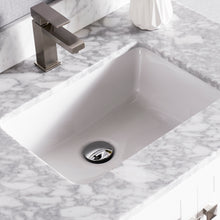 1901-30-01 Matt White 30" Bathroom Vanity Cabinet and Sink Combo Solid Wood Cabinet+Real Marble Top+ Marble backsplash w/Sink set
