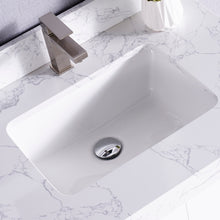 1905-30-01 Matt White 30" Bathroom Vanity Set with Solid Wood Cabinet and Natural White Carrara Counter Top and White Under Mount Sink Set with Optional Mirror