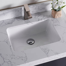 1905-30-04 Marine Blue 30" Bathroom Vanity Set with Solid Wood Cabinet and Natural White Carrara Counter Top and White Under Mount Sink Set with Optional Mirror