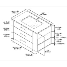 1906-30R-01 Wall Mount Matt White 30" Bathroom Vanity Set with Right Side Shelf Include Solid Wood Vanity Cabinet, Pure white counter top and sink with optional mirror