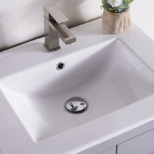 1907-24-03 Light Grey 24" Bathroom Vanity Cabinet and Sink Combo Solid Wood Cabinet+Ceramic Counter Stop With Sink and optional mirror set