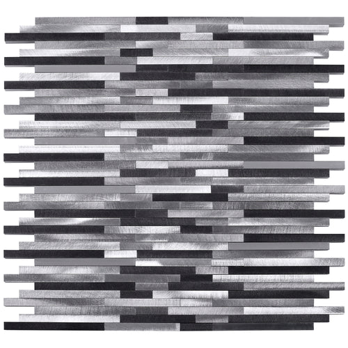 TAFDG-01 Slender Thin Line Grey Aluminum Mosaic tile Backsplash Wall Tile