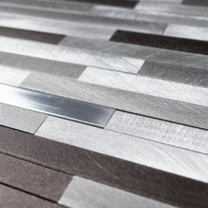 TAFDG-01 Slender Thin Line Grey Aluminum Mosaic tile Backsplash Wall Tile