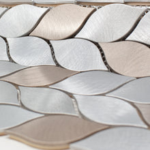 TAFDG-06 Aluminum silver and bronze leaf metal mosaic tile