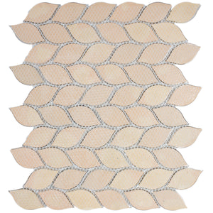 TAFDG-07 Aluminum silver and grey leaf metal mosaic tile