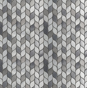 TAFDG-07 Aluminum silver and grey leaf metal mosaic tile
