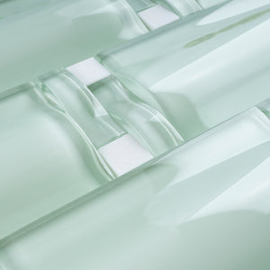 TBAMG-01 Soft Mint Green 3D Over Size Glass Mosaic Tile