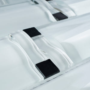 TBAMG-02 White and Black 3D Over Size Glass Mosaic Tile