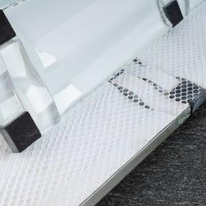 TBAMG-02 White and Black 3D Over Size Glass Mosaic Tile