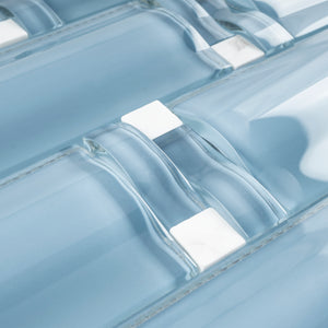 TBAMG-03 Blue 3D Over Size Glass Mosaic Tile