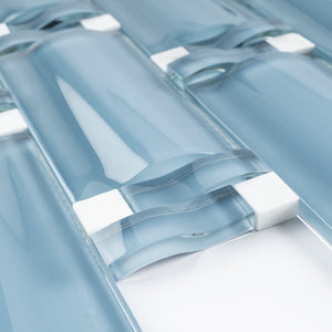 TBAMG-03 Blue 3D Over Size Glass Mosaic Tile