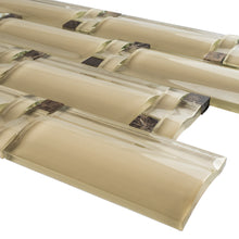 TBAMG-04 Beige Arched Over Size Glass Mosaic Tile