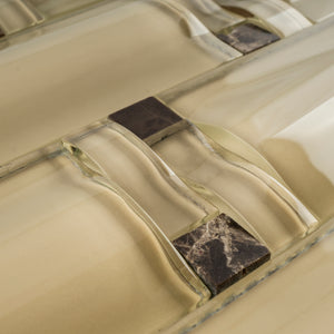 TBAMG-04 Beige Arched Over Size Glass Mosaic Tile