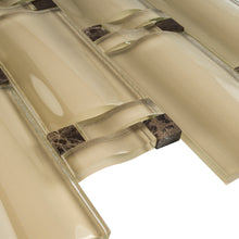 TBAMG-04 Beige Arched Over Size Glass Mosaic Tile