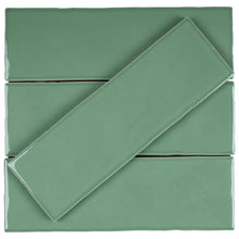 BO-GN-SW38 -BORGO 2.6x7.9 Green Polished Porcelain Subway Tile Wall Floor Tile