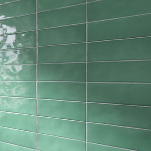 BO-GN-SW38 -BORGO 2.6x7.9 Green Polished Porcelain Subway Tile Wall Floor Tile