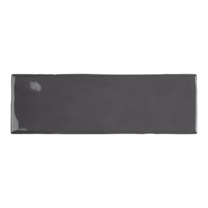 BO-GR-SW38- BORGO 2.6x7.9 Dark Gray Polished Porcelain Subway Tile Wall Floor Tile