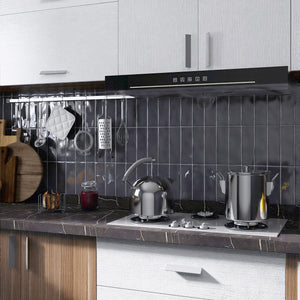 BO-GR-SW38- BORGO 2.6x7.9 Dark Gray Polished Porcelain Subway Tile Wall Floor Tile