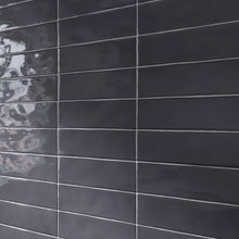 BO-GR-SW38- BORGO 2.6x7.9 Dark Gray Polished Porcelain Subway Tile Wall Floor Tile