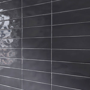 BO-GR-SW38- BORGO 2.6x7.9 Dark Gray Polished Porcelain Subway Tile Wall Floor Tile