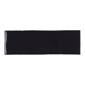 BO-NO-SW38- BORGO 2.6x7.9 Black Polished Porcelain Subway Tile Wall Floor Tile