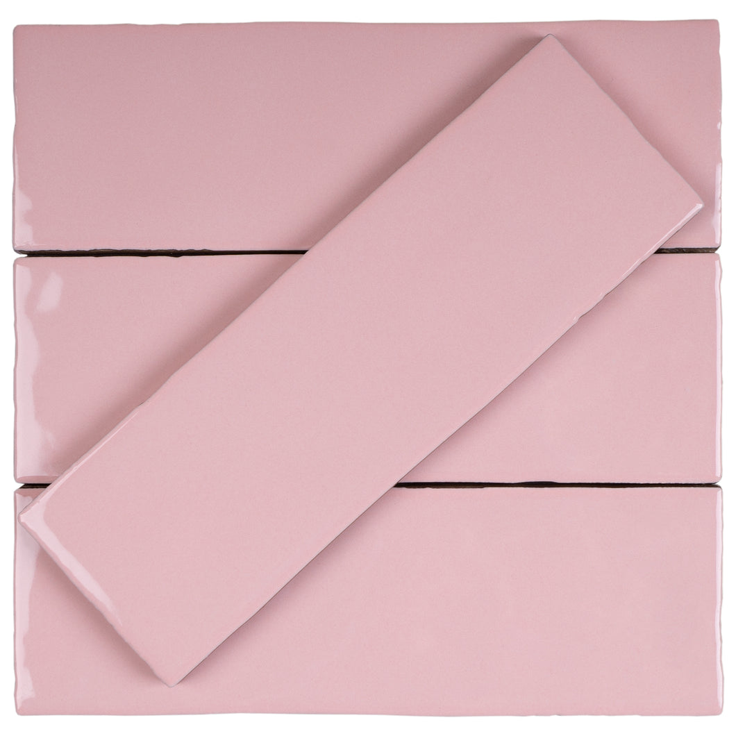 BO-PI-SW38- BORGO 2.6x7.9 Pink Polished Porcelain Subway Tile