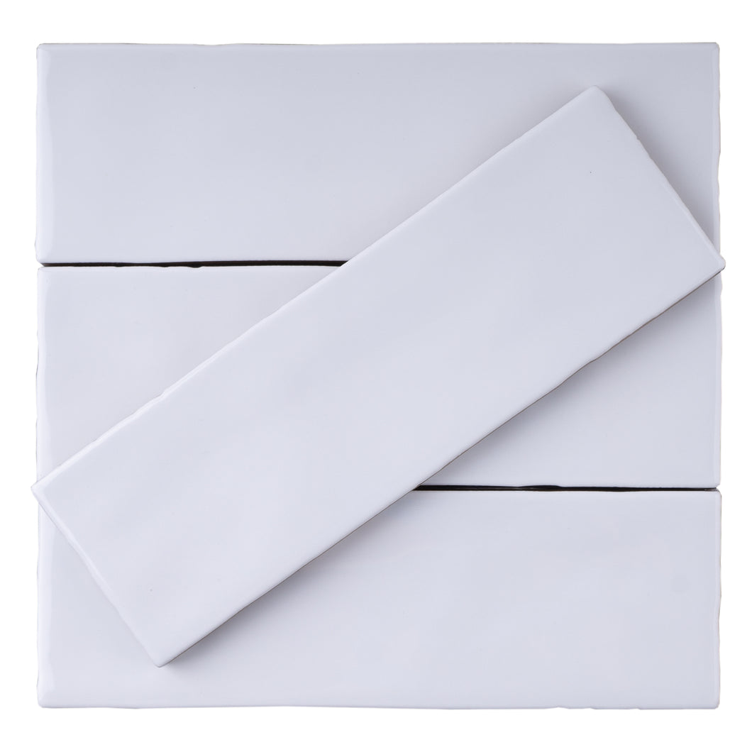 BO-WH-SW38- BORGO 2.6x7.9 White Polished Porcelain Subway Tile Wall and Floor Tile