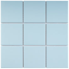 TPMG-11 4x4 Square Powder Blue Porcelain Mosaic Tile (Matt)