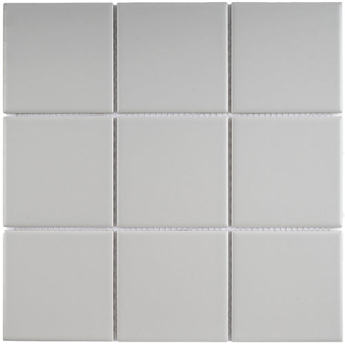 TPMG-12 4x4 Square Grey Porcelain Mosaic Tile (Matt)