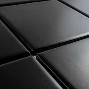 TPMG-14 4x4 Square Black Porcelain Mosaic Tile (matt)