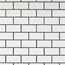 TPMG-15 White 1x2 Brick Porcelain Mosaic Tile (matt)