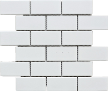 TPMG-16 White 2x4 Brick Porcelain Mosaic Tile (Matt)