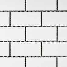TPMG-16 White 2x4 Brick Porcelain Mosaic Tile (Matt)