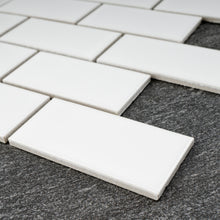 TPMG-16 White 2x4 Brick Porcelain Mosaic Tile (Matt)