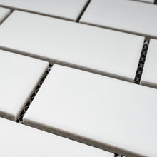 TPMG-16 White 2x4 Brick Porcelain Mosaic Tile (Matt)