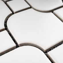 TPMG-17 White Pinwheel Porcelain Mosaic Tile (matt)