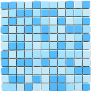 TPMG-19 1x1 Creamy Blue Square Porcelain Mosaic Tile Pool tile