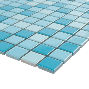 TPMG-19 1x1 Creamy Blue Square Porcelain Mosaic Tile Pool tile