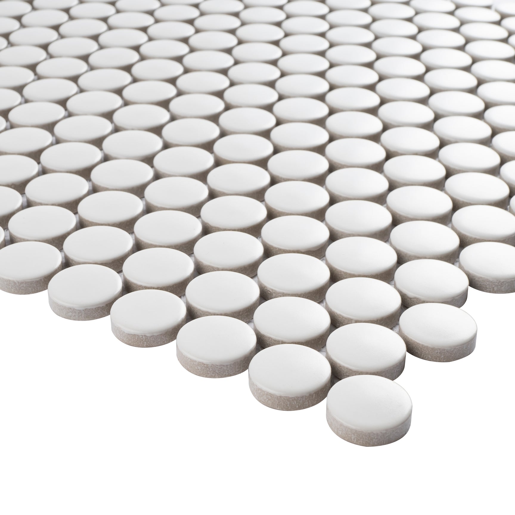 Tile Generation TPMG-01 White Tiny Dot Circle - Porcelain Mosaic Tile - Tile Generation
