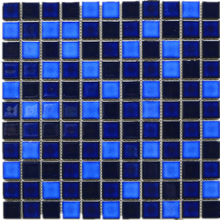 TPMG-20 1x1 Navy Blue Square Porcelain Mosaic Tile Pool Tile