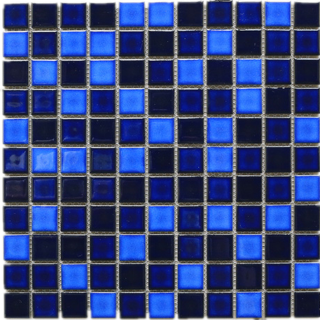 TPMG-20 1x1 Navy Blue Square Porcelain Mosaic Tile Pool Tile