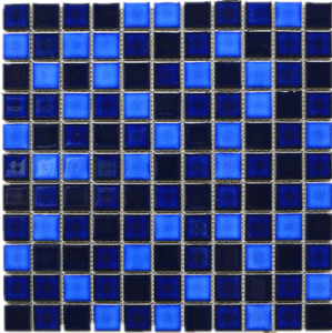 TPMG-20 1x1 Navy Blue Square Porcelain Mosaic Tile Pool Tile