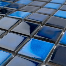 TPMG-20 1x1 Navy Blue Square Porcelain Mosaic Tile Pool Tile
