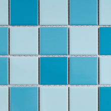 TPMG-21 Creamy Blue 2x2 Square Porcelain Mosaic Tile Pool Tile