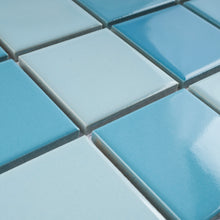 TPMG-21 Creamy Blue 2x2 Square Porcelain Mosaic Tile Pool Tile