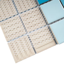 TPMG-21 Creamy Blue 2x2 Square Porcelain Mosaic Tile Pool Tile