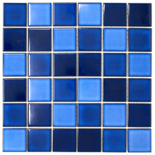 TPMG-22 2x2 Navy Blue Square Porcelain Mosaic Tile Pool Tile